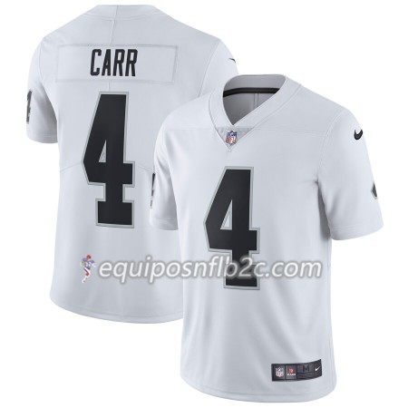 Camiseta Hombre NFL Oakland Raiders Derek Carr 4 Nike Blanco